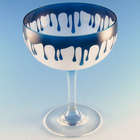 Dripping Blue Margarita Goblet