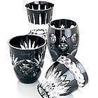 Faberge Crystal Black Vodka Set