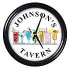Personalized Cocktail Tavern Clock