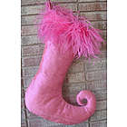 Pink on Pink Feather Christmas Stocking