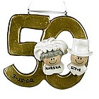 50 years Golden Anniversary Personalized Christmas Ornament