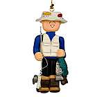 Personalized Fisherman Christmas Ornament