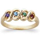 Ribbon Family Name & Birthstone Ring