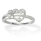Diamond and Heart Promise Ring