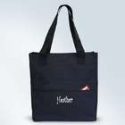 Personalized Deluxe Black Tote Bag