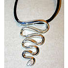 Sterling Silver Ribbon Snake Necklace
