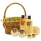 Orange Bath Set in Willow Basket