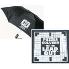 "Puzzle Solvers Get The Lead Out" Crossword Puzzle Umbrella