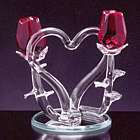 Two Crystal Roses and Heart