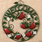Metal Painted Apple Wreath