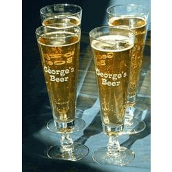 Personalized Engraved Footed Pilsner Beer Mug Set