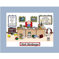 Personalized "Messy Desk" Cartoon