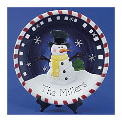 Personalized Snowman Platter