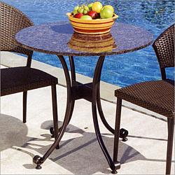 Vento Wicker Bistro Table with Granite Top