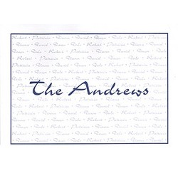 Personalized Family Name Note Cards with Printed Envelopes