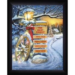 Holiday Home Sign Personalized and Framed