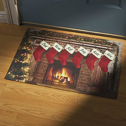 Personalized Christmas Stocking Doormat