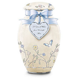 A Year of Wishes For a Wonderful Mom Porcelain Musical Ginger Jar
