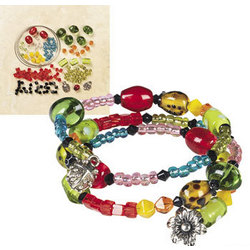 Ladybug Glass & Memory Wire Bracelet Kit