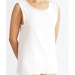 Ladies Snap Open Back Undervest