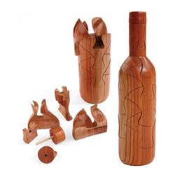 Wooden Wine Bottle Puzzle