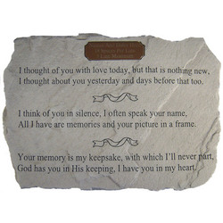Personalized 'I Thought of You with Love Today' Memorial Stone
