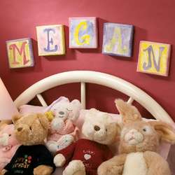 Personalized Pastel Letter on Canvas