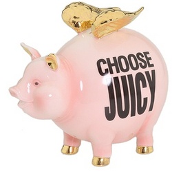 Juicy Couture If Pigs Could Fly Ceramic Bank