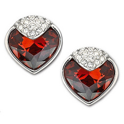 Swarovski Crystal Oceanic Earrings in Red