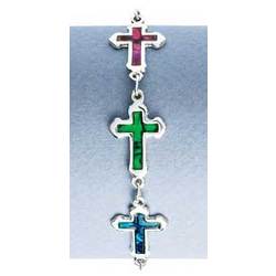 Paua Shell Cross Bracelet