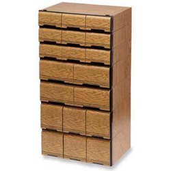 Oak Cassette Entertainment Drawer