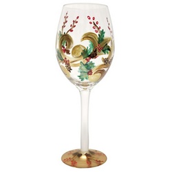 Holiday Berry White Wine Glass