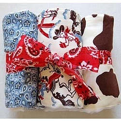 Cowboy Burp Cloth Set