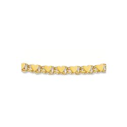 14k Yellow Gold Heart Chain Children's Bracelet or Necklace