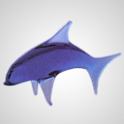 Czech Glass Dolphin