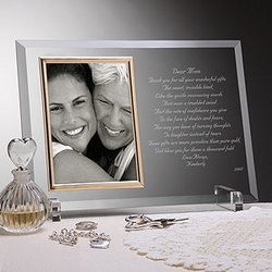 Dear Mom� Personalized Glass Frame