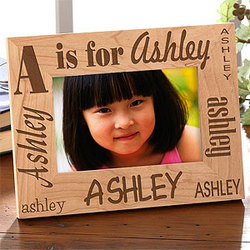 Personalized Picture Frame for Kids - Alphabet Name Design
