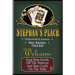 Personalized Poker Night Bar Sign