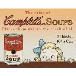 Campbell's Kid at Table Tin Sign