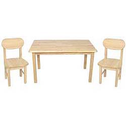 KidKraft Natural Rectangle Table & 2 Chair Set