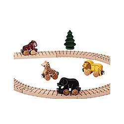 Wooden Safari Name Train Boxed Set