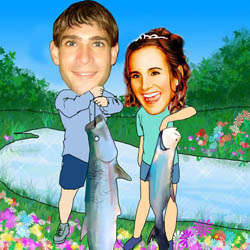 Your Photo In A Big Catch Caricature