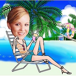 Your Photo In A Beach Vacation Caricature