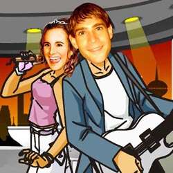 Your Photo In A City Performer Caricature