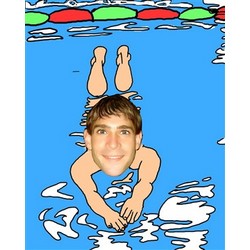 Your Photo In A Swimmer Caricature