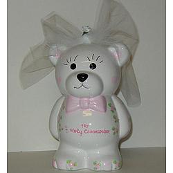 Personalized First Holy Communion Bear Bank