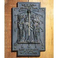 Garden of Love Wall Sundial in Weathered Bronze
