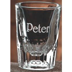 Fluted Crystal Personalized Shot Glass