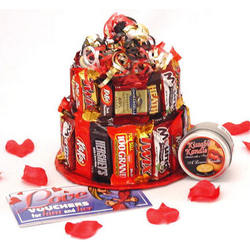 Naughty or Nice Candy Bar Cake