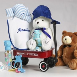 Baby Boy Welcome Wagon Gift Basket
